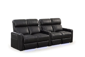 HT Design Sheridan Home Theater Seating Row of 4 Double Loveseat