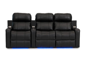 ht design pembroke home theater seating with power headrest row of 3 rf loveseat