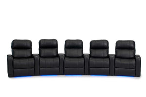 ht design pembroke home theater seating with power headrest curved row of 5