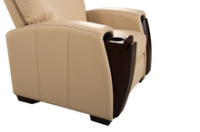 Load image into Gallery viewer, HT DESIGN LINCOLNSHIRE HOME THEATER SEATING WITH MAHOGANY WOOD POP OUT CUPHOLDERS IN BONE