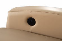 Load image into Gallery viewer, HT DESIGN LINCOLNSHIRE HOME THEATER SEATING WITH MAHOGANY WOOD POP OUT CUPHOLDERS IN BONE