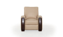 Load image into Gallery viewer, HT DESIGN LINCOLNSHIRE HOME THEATER SEATING WITH MAHOGANY WOOD POP OUT CUPHOLDERS IN BONE