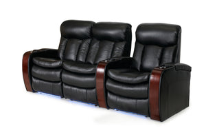 HT Design Devonshire Home Theater Seating row of 3 loveseat left facing