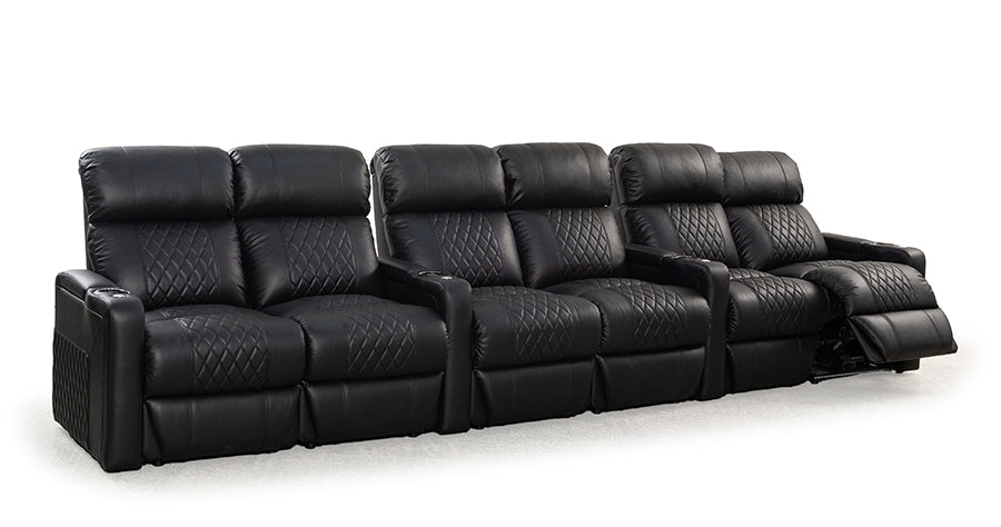 Curved 4 seat discount home theater seating