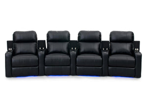 HT Design Easthampton Home Theater Seating Curved Row of 4