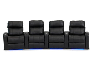 ht design pembroke home theater seating with power headrest curved row of 4
