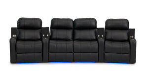 ht design pembroke home theater seating with power headrest curved row of 4 middle loveseat