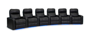 ht design pembroke home theater seating with power headrest curved row of 6