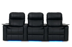 ht design pembroke home theater seating with power headrest row of 3
